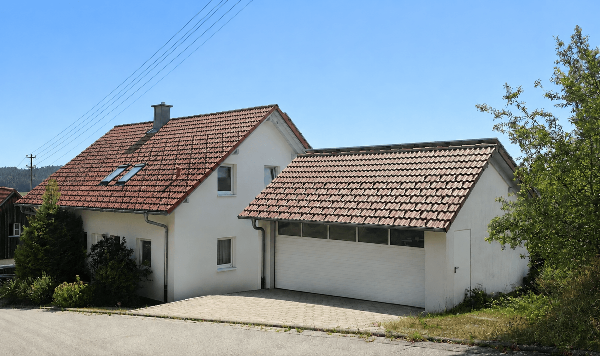 Hausansicht von oben (KI optimiert)